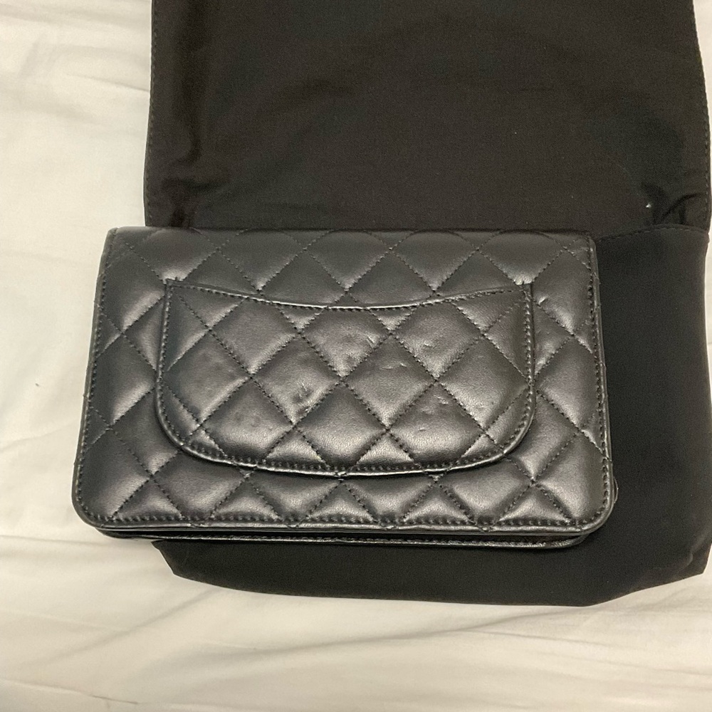 Chanel black wallet on chain Lambskin & Silver-Tone Metal
Black - Picture 8 of 12